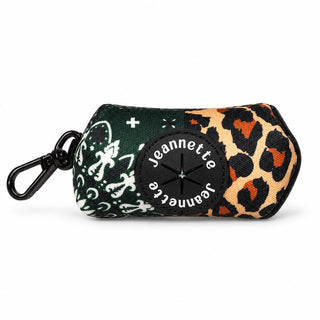 Le poopbag JACQUES — Léopard & Bandana vert